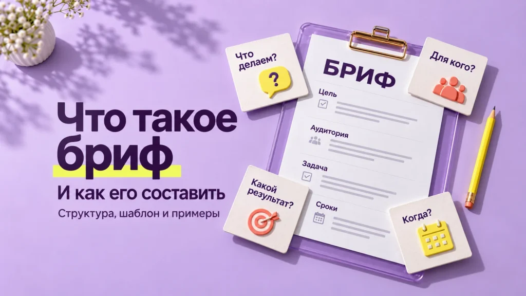 Что такое бриф и как его составить: структура, шаблон и примеры