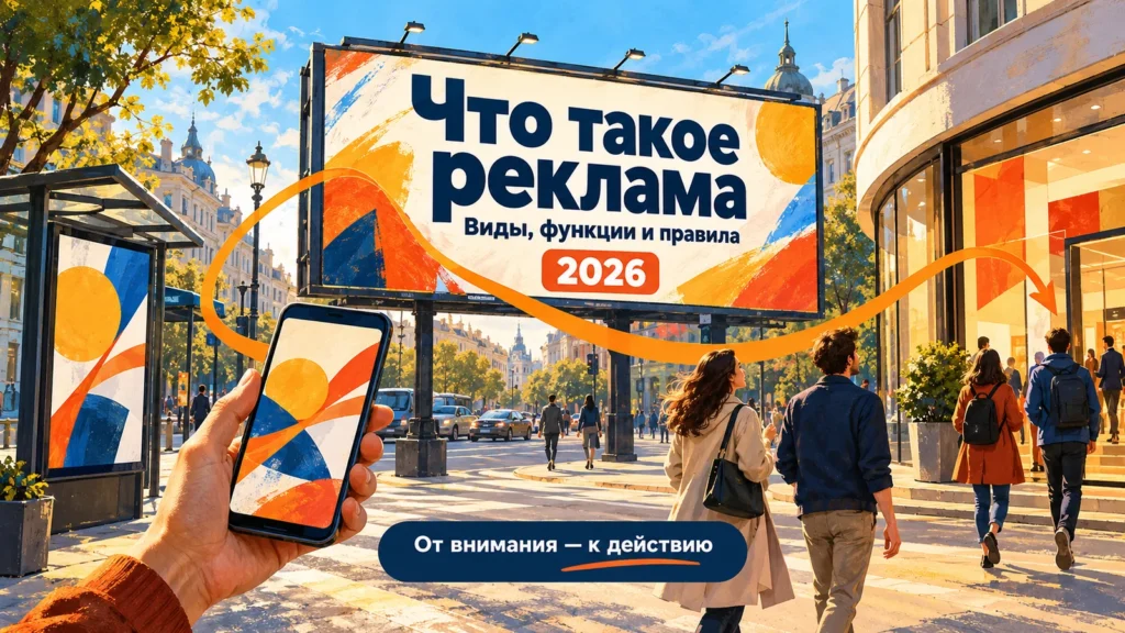Что такое реклама: определение, виды, функции и правила в 2026 году