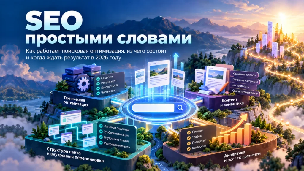 Что такое SEO простыми словами: как работает поисковая оптимизация, из чего состоит и когда ждать результат в 2026 году