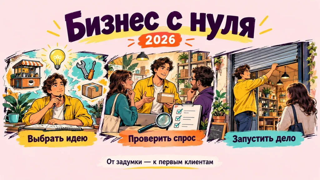 Идеи для бизнеса с нуля в 2026 году: как выбрать, проверить и запустить