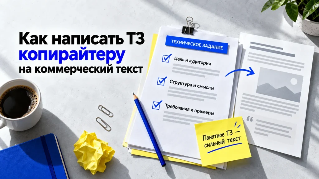 Как написать ТЗ копирайтеру на коммерческий текст