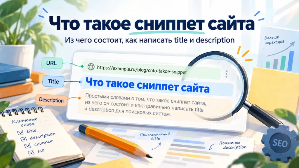 Что такое сниппет сайта простыми словами: из чего состоит и как написать title и description